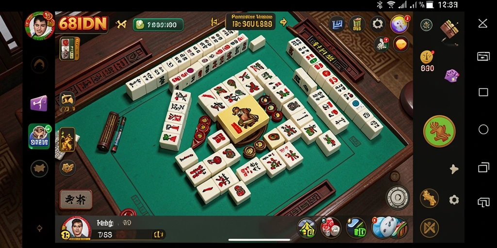Tampilan menarik gameplay Mahjong dari 68IDN.