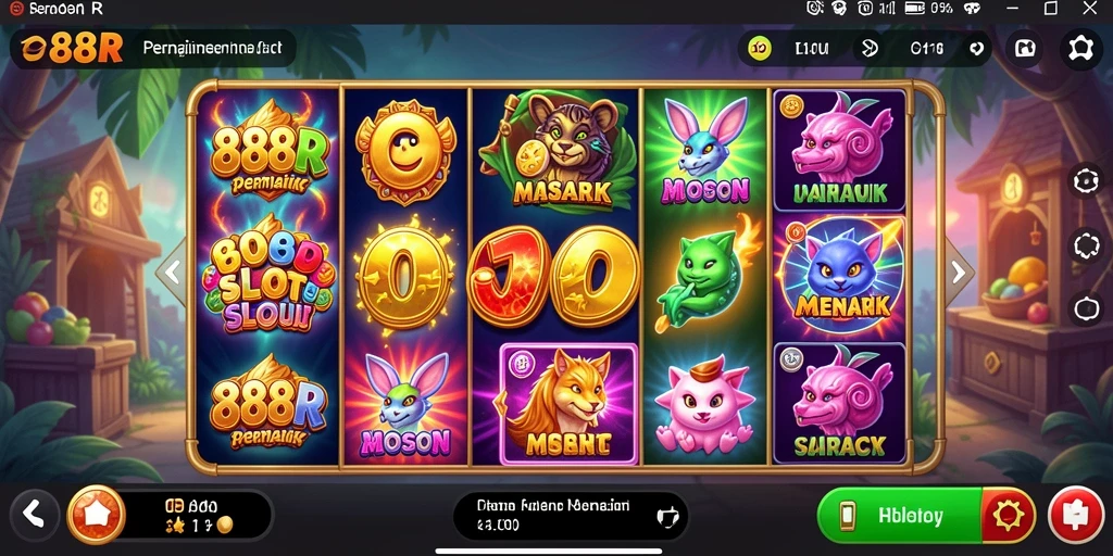 Tampilan menakjubkan dalam gameplay Slot 888R yang mendebarkan.