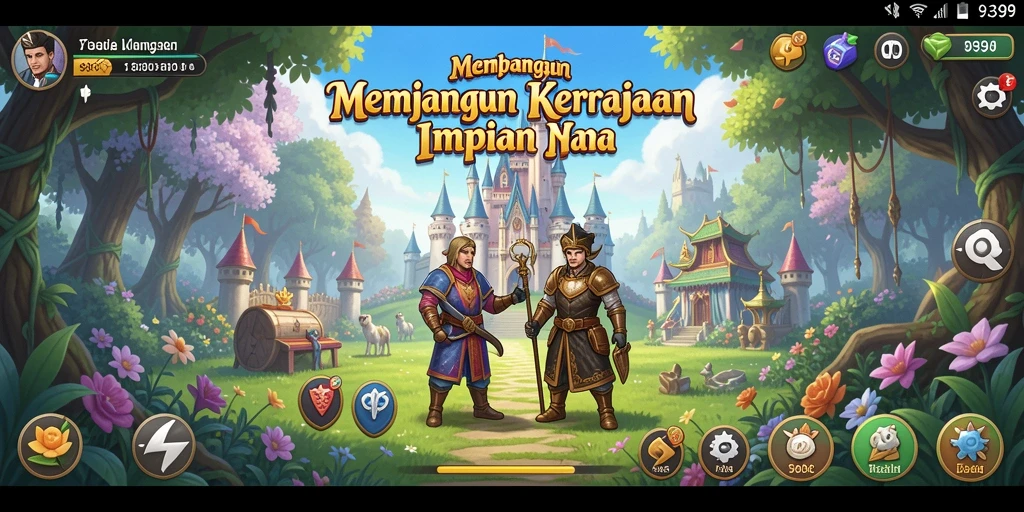 Tampilan gameplay menarik di 9399 dengan strategi pembangunan kerajaan.