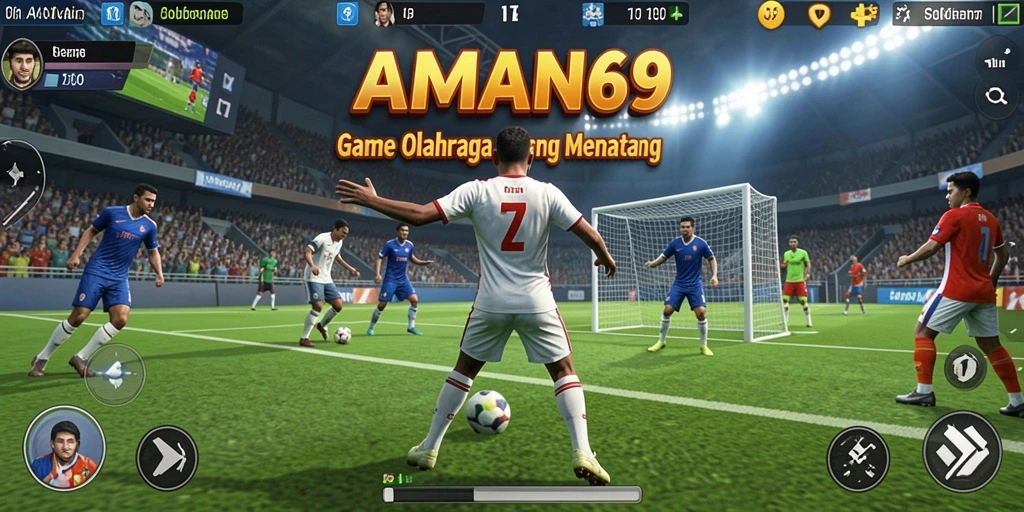 Tampilan gameplay seru dan dinamis dalam AMAN69.