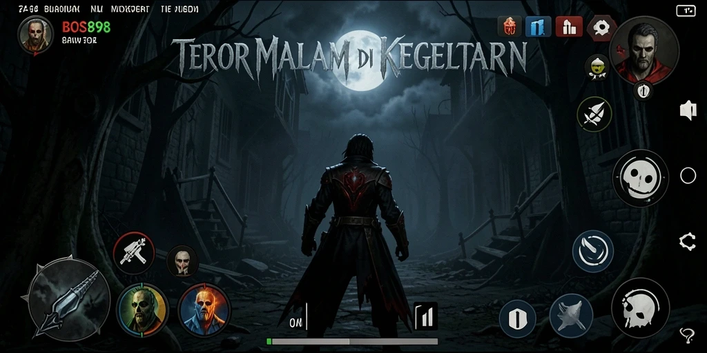 Tangkapan layar gameplay yang menampilkan suasana horor yang mencekam.