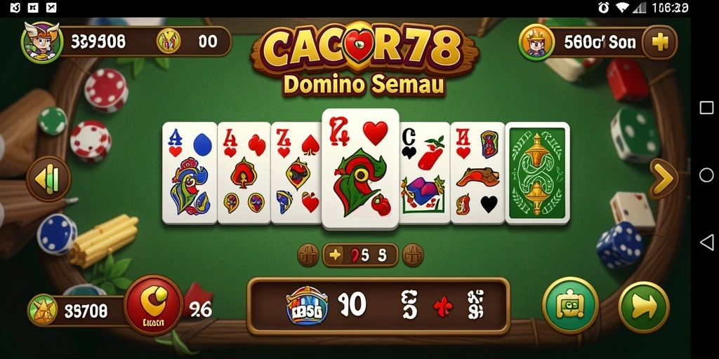 Tampilan seru dari gameplay Domino CACOR78 yang mengasyikkan.