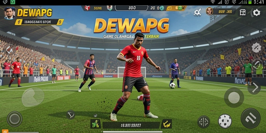 Tampilan gameplay seru dari DEWAPG dengan aksi olahraga yang mendebarkan.