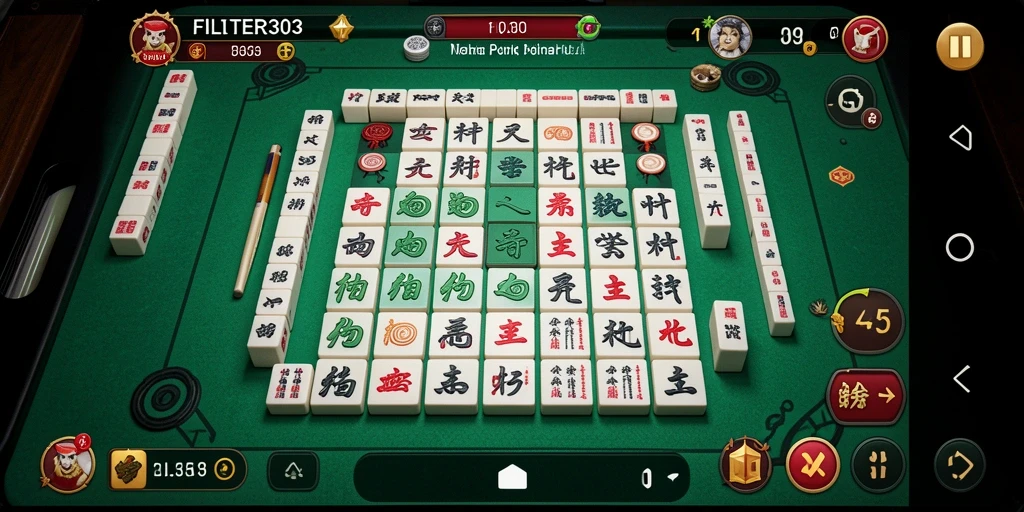 Screenshot menunjukkan gameplay Mahjong yang menarik dan menantang.