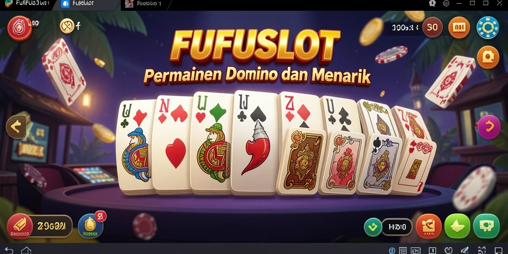 Screenshot FUFUSLOT menampilkan gameplay domino yang seru dan interaktif.
