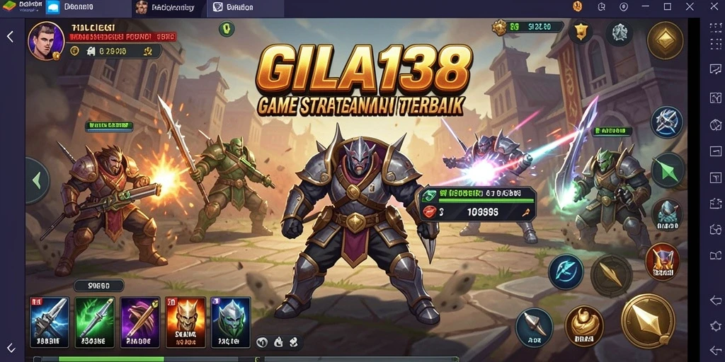 Screenshot gameplay GILA138 menunjukkan pertarungan strategi yang mendebarkan.