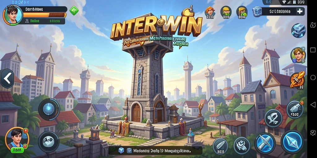 Tampilan seru gameplay Tower Defense di INTERWIN dengan aksi menara yang mendebarkan.