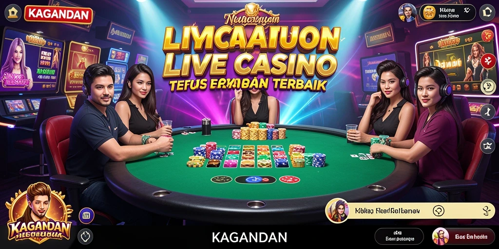 Screenshot gameplay KAGANDAN yang menampilkan suasana kasino langsung.