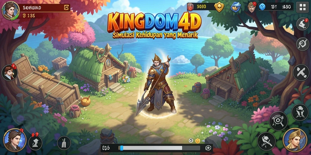Tampilan gameplay <strong>KINGDOM4D</strong> dengan grafis yang menarik dan dunia yang luas.