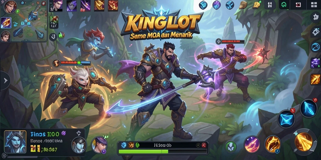Tampilan gameplay KINGSLOT yang dinamis dan mengasyikkan.