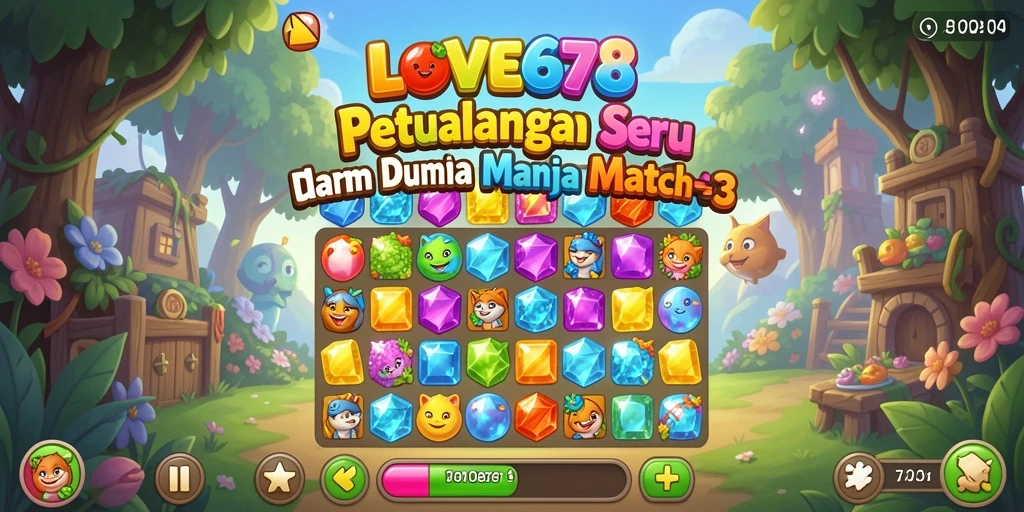 Tampilan gameplay LOVE678 yang menantang dan penuh warna.
