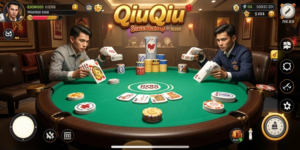 Screenshot gameplay QiuQiu RK88 yang menarik dan menghibur.