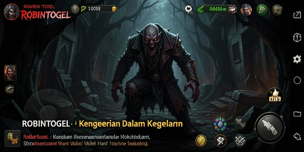 Tangkapan layar menampilkan suasana mencekam dalam game horror.