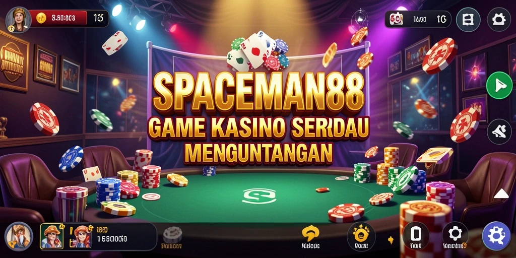 Tampilan menarik dari gameplay Kasino SPACEMAN88