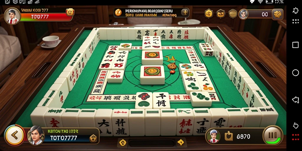 Menampilkan gameplay seru TOTO777 dalam permainan Mahjong.