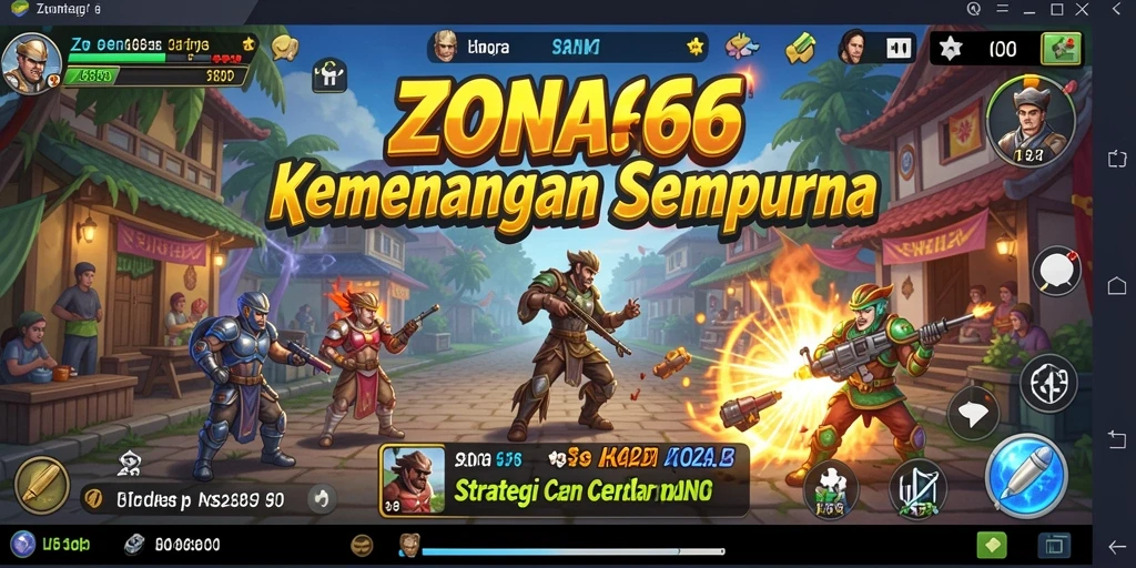 Gameplay ZONA66 dengan aksi strategi yang intens dan seru.